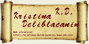 Kristina Deliblaćanin vizit kartica